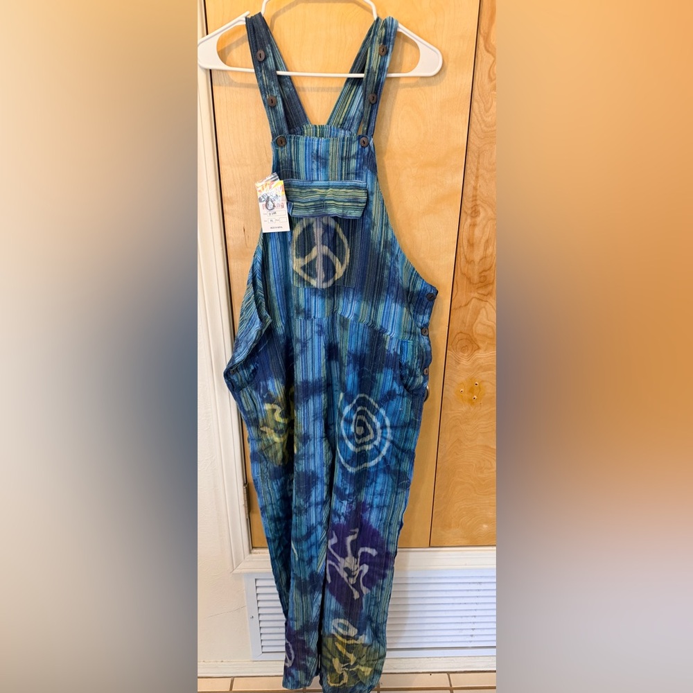 Boutique Tie-Dye Adjustable Overalls